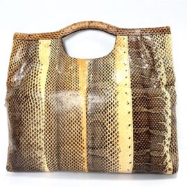 4271-Túi xách tay/đeo vai da rắn-TAMBU Snake skin handle/shoulder bag/Clutch-Đã sử dụng