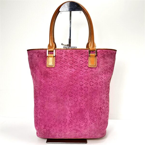 4101-Túi xách tay-CELINE Macadam pink suede tote bag-Đã sử dụng0