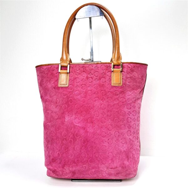 4101-Túi xách tay-CELINE Macadam pink suede tote bag-Đã sử dụng5