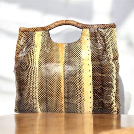 4271-Túi xách tay/đeo vai da rắn-TAMBU Snake skin handle/shoulder bag/Clutch-Đã sử dụng