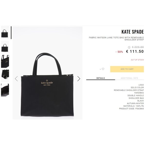 4347-Túi xách tay-KATE SPADE cloth tote bag-Gần như mới10