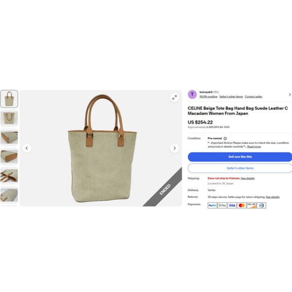 4101-Túi xách tay-CELINE Macadam pink suede tote bag-Đã sử dụng19