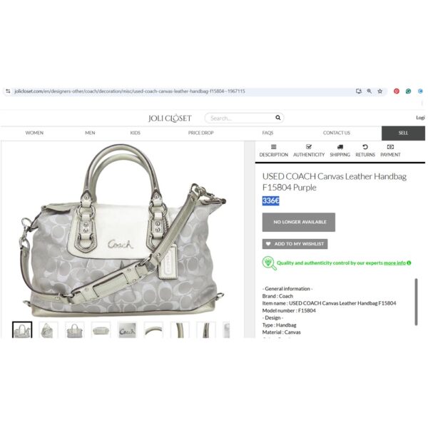4326-Túi xách tay/đeo vai-COACH ASHLEY SABRINA signature satchel bag-Khá mới12