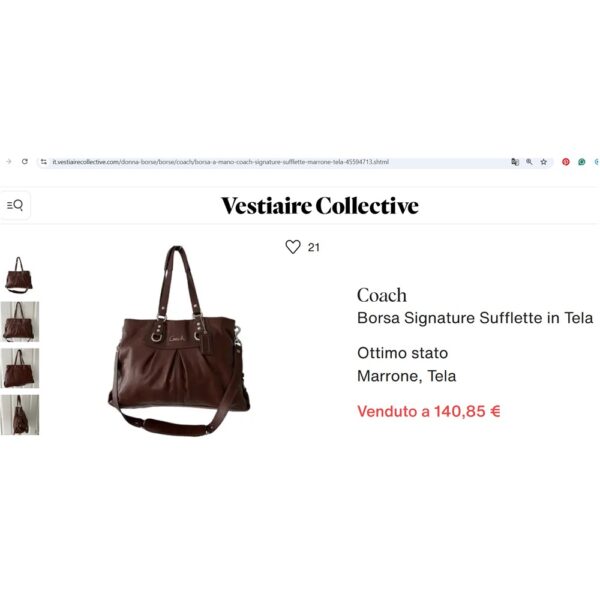 4317-Túi xách tay/đeo vai-COACH Ashley Carryall brown leather tote bag-Khá mới11