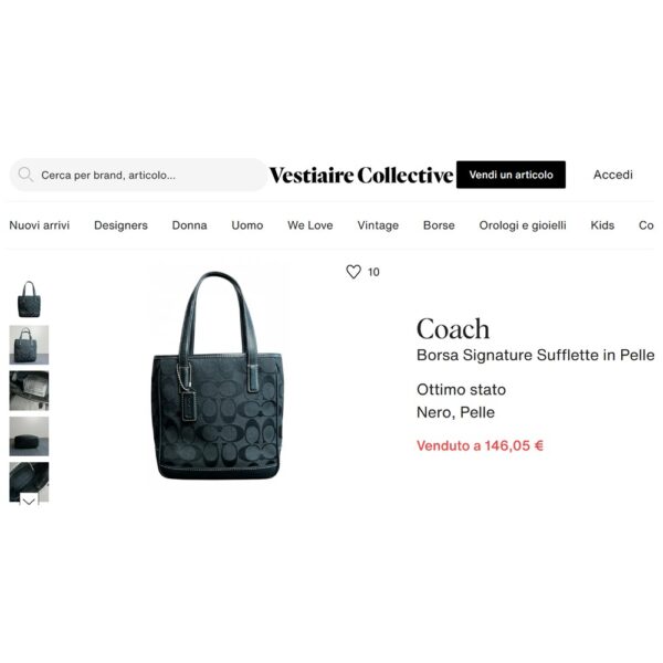 4318-Túi xách tay-COACH signature mini lunch tote bag-Gần như mới9