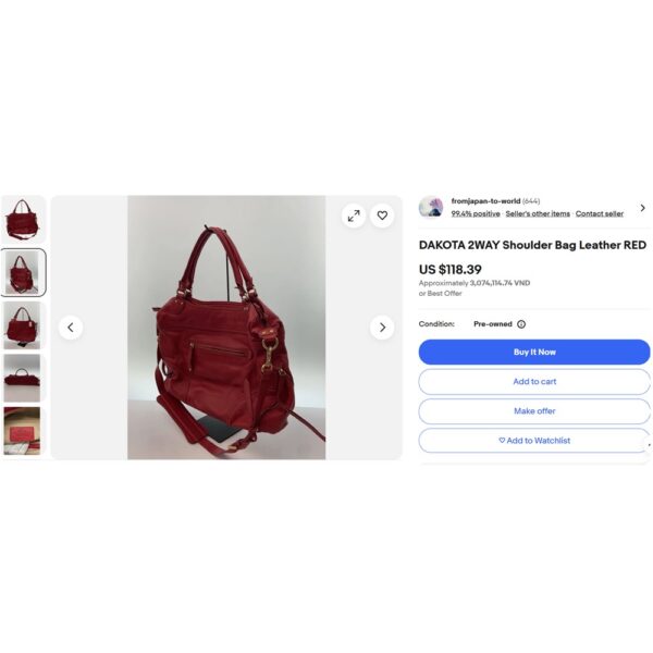 4366-Túi xách tay/đeo chéo-DAKOTA leather satchel bag-Gần như mới9