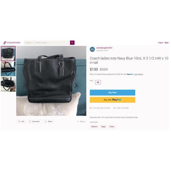 4303-Túi xách tay-COACH Hampton leather lunch tote bag-Khá mới12
