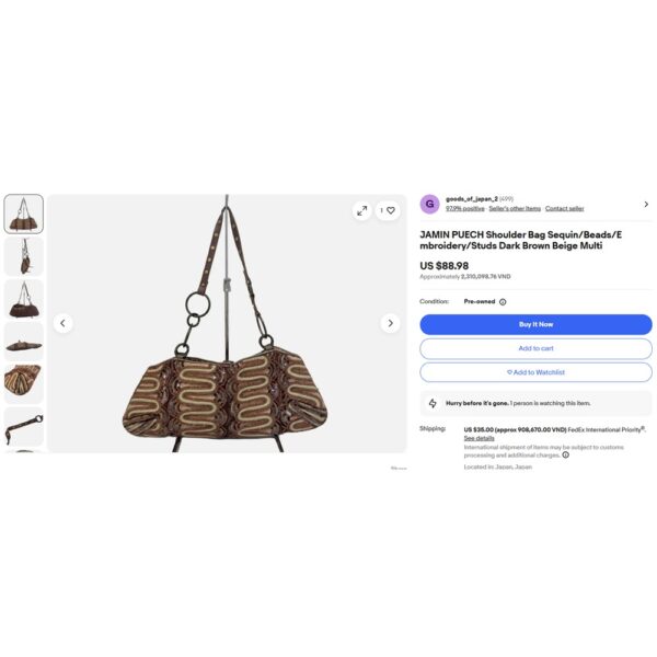 4164-Túi xách tay/đeo vai-JAMIN PUECH shoulder/hobos handmade bag-Khá mới10