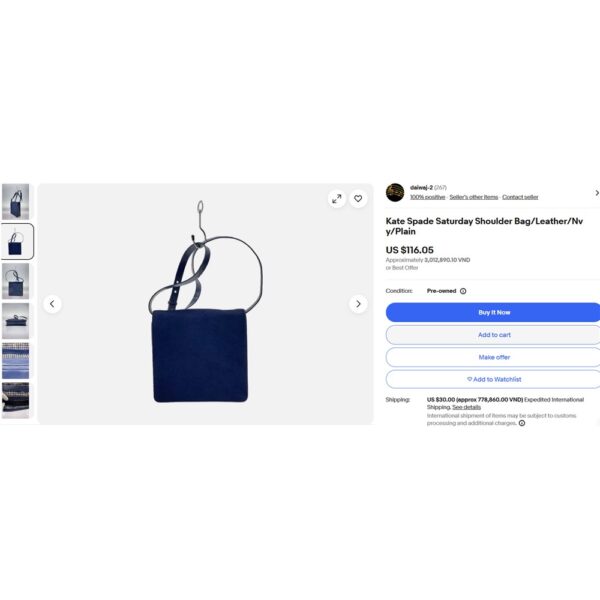 4104-Túi đeo chéo-KATE SPADE Saturday crossbody bag-Như mới13