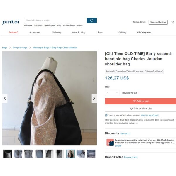 4339-Túi xách tay/đeo vai-CHARLES JOURDAN leather hobo bag-Gần như mới10