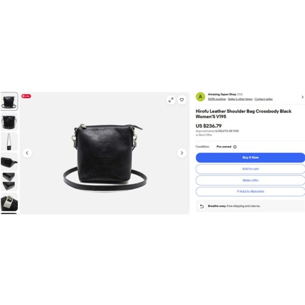 4170-Túi đeo vai/đeo chéo-HIROFU Italy shoulder/crossbody bag-Gần như mới18