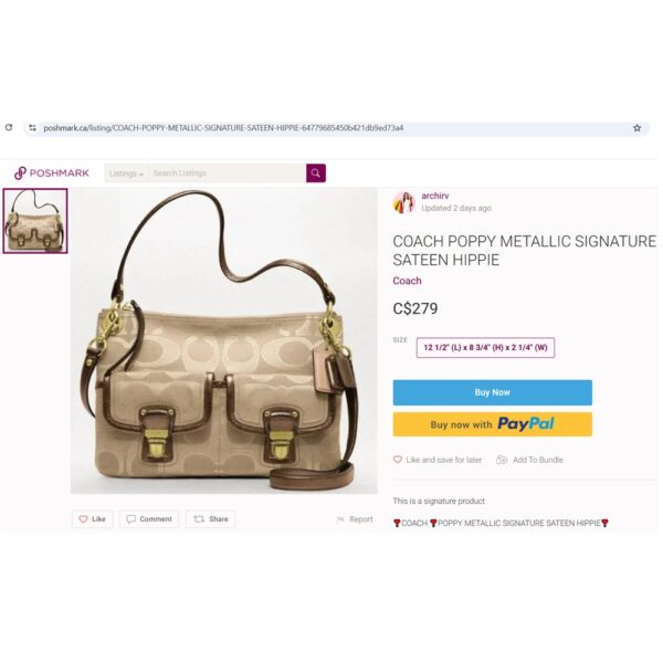 4211-Túi xách tay/đeo chéo-COACH Poppy Poppy Hippie Flap crossbody bag-Đã sử dụng9