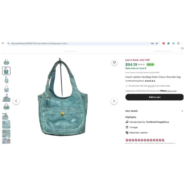 4330-Túi xách tay-COACH Ergo Legacy leather tote bag-Đã sử dụng/Khá sạch10