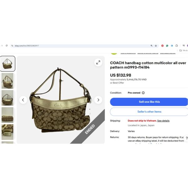 4152-Túi đeo vai/đeo chéo-COACH signature crossbody/shoulder bag-Khá mới7