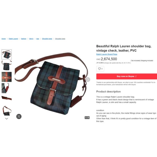 4161-Túi đeo bụng nam/nữ-POLO RALPH LAUREN waist bag-Đã sử dụng5