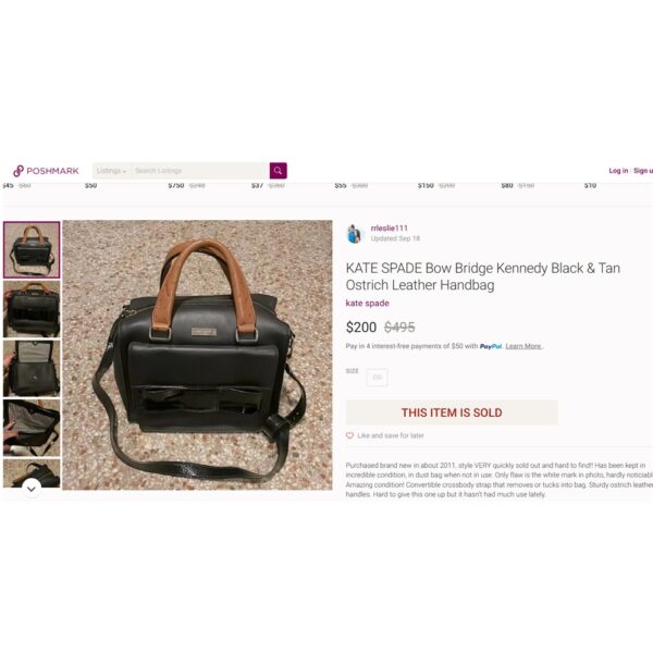 4212-Túi xách tay/đeo chéo-KATE SPADE Little Kennedy Bow Bridge satchel bag-Khá mới10