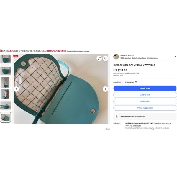 4104-Túi đeo chéo-KATE SPADE Saturday crossbody bag-Như mới14