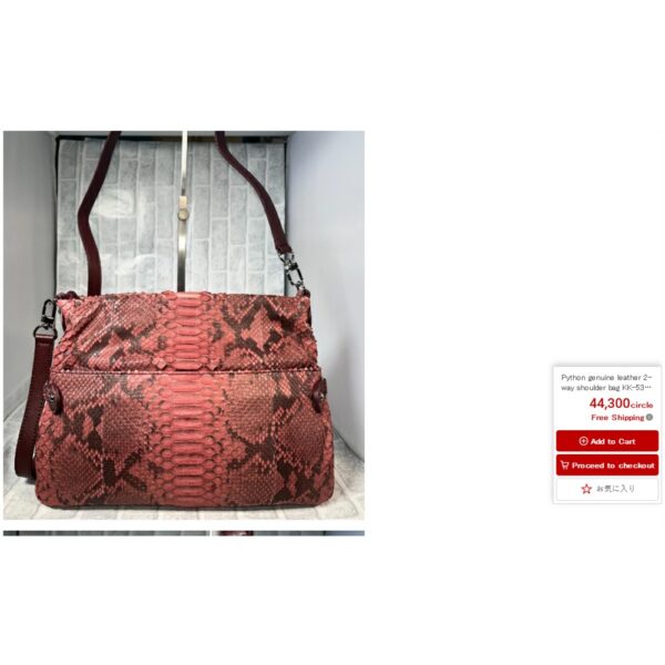 4257-Túi đeo vai da trăn-BESOZZI FRANCO Python skin shoulder bag-Khá mới16