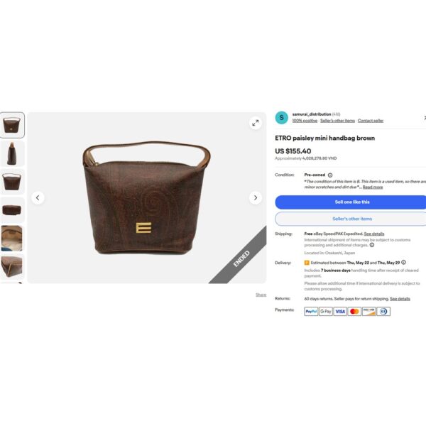 4145-Túi xách tay-ETRO Italy handbag-Đã sử dụng/Khá mới18