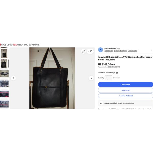 4196-Túi xách tay/đeo chéo-TOMMY HILFIGER leather 3 ways bag-Khá mới23