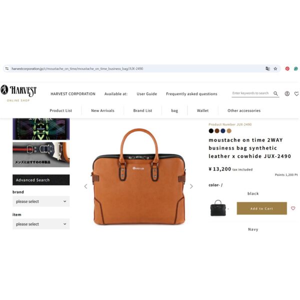 4359-Cặp nam-MOUSTACHE synthetic leather business bag-Khá mới10