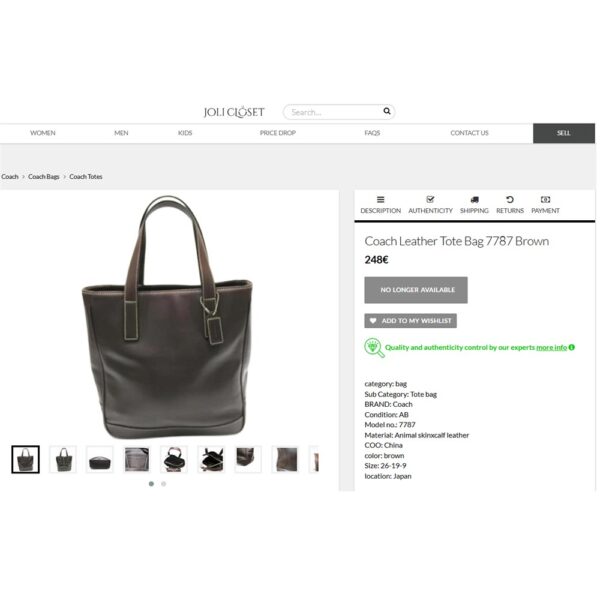 4303-Túi xách tay-COACH Hampton leather lunch tote bag-Khá mới11