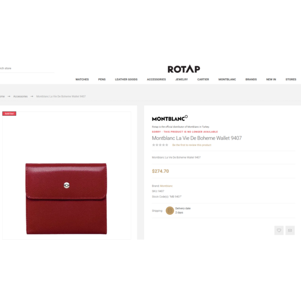 5009-Ví nam-MONTBLANC La Vie De Boheme Wallet-Đã sử dụng/Khá mới15
