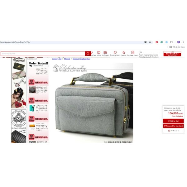 4085-Túi xách tay da voi-JRA Elephant skin birkin style handbag-Như mới/Chưa sử dụng19