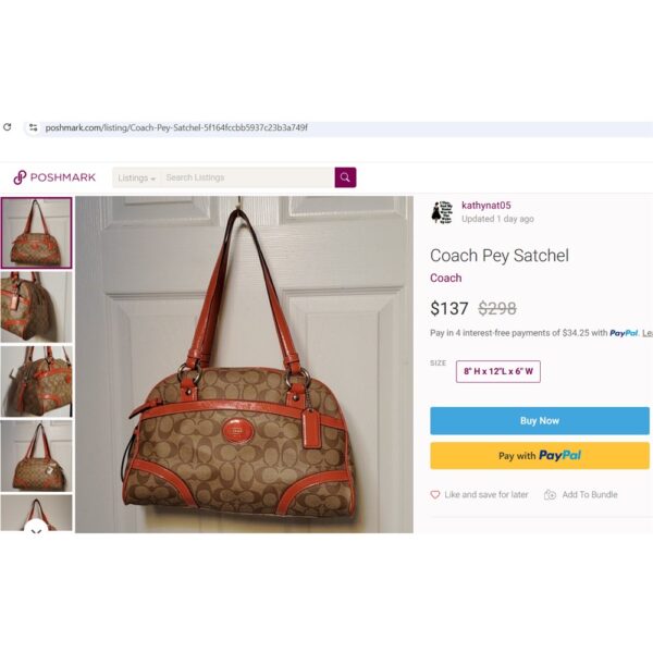 4331-Túi xách tay-COACH canvas travel bag-Đã sử dụng14