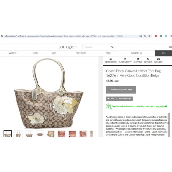 4327-Túi xách tay/đeo vai-COACH Bleecker Floral Applique signature tote bag-Gần như mới11