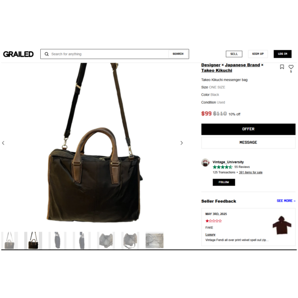 4149-Cặp nam-TAKEO KIKUCHI Japan business bag-Khá mới11
