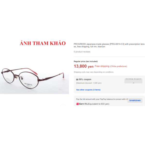 5601-Gọng kính nữ-Mới/Chưa sử dụng-PROGRESS 6815 eyeglasses frame23