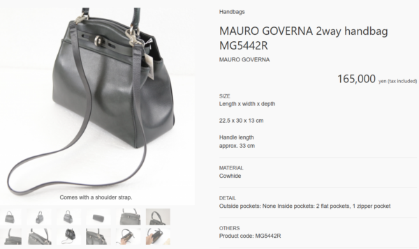 4107-Túi xách tay/đeo vai-MAURO GOVERNA Italy birkin style 2 ways bag-Gần như mới20
