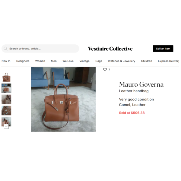 4107-Túi xách tay/đeo vai-MAURO GOVERNA Italy birkin style 2 ways bag-Gần như mới19