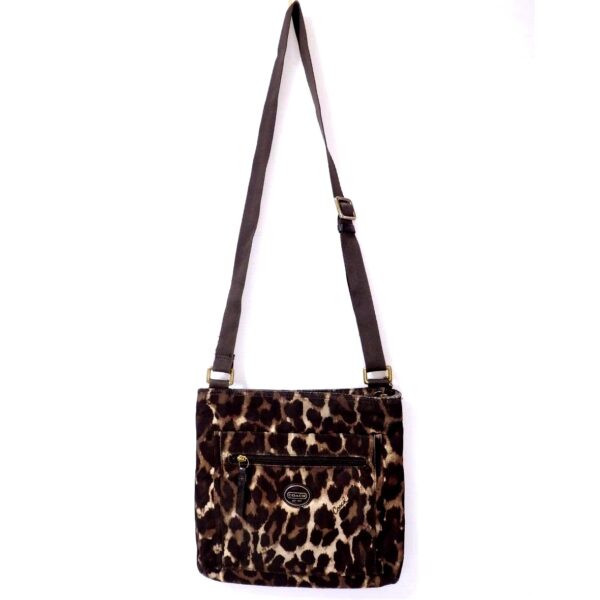 4475-Túi đeo chéo-COACH cloth Leopard pattern crossbody bag5