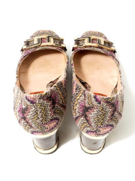 3839-Giầy nữ (used)-Size 36-MISSONI Italy cloth square toe shoes4