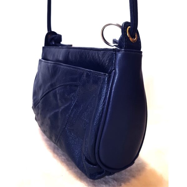 4480-Túi đeo chéo-Dark blue leather crossbody bag4