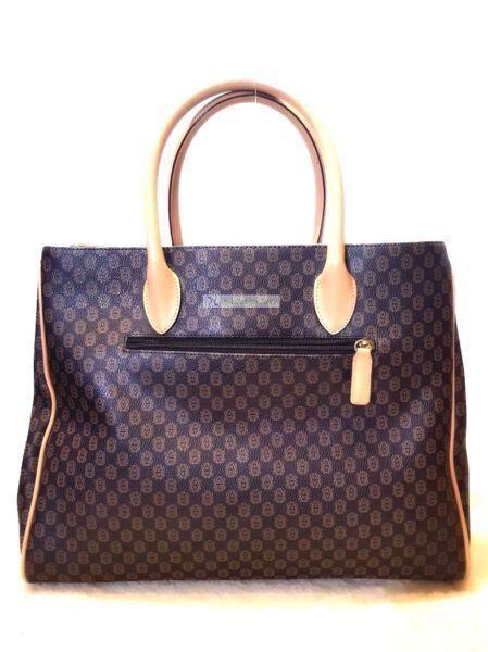 4481-Túi xách tay-GEPIE canvas leather tote bag2