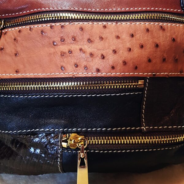 4489-Túi xách tay-Multi exotic leather handmade tote bag8