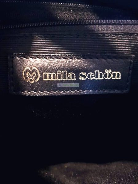 4498-Túi xách tay-MILA SCHON black leather handbag9