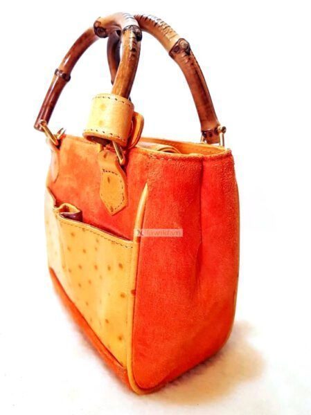 3822-Túi nhỏ xách tay-LA BORSA suede leather bamboo handbag1
