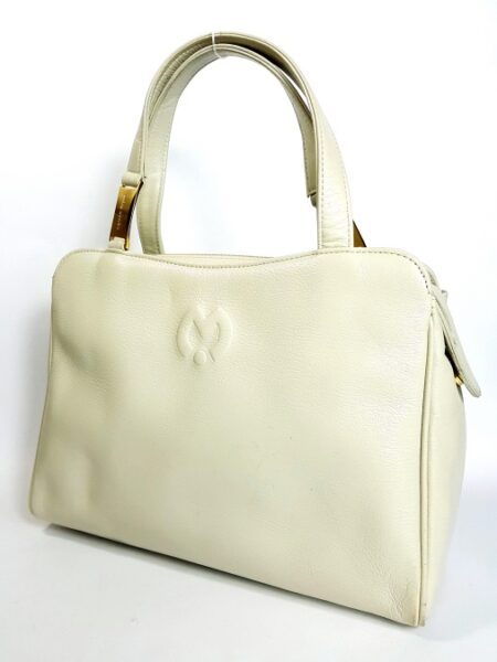 4497-Túi xách tay-MILA SCHON white leather handbag0
