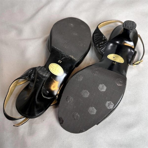 3873-Size 37-YVES SAINT LAURENT flowers sandals-Giầy cao gót-Đã sử dụng10