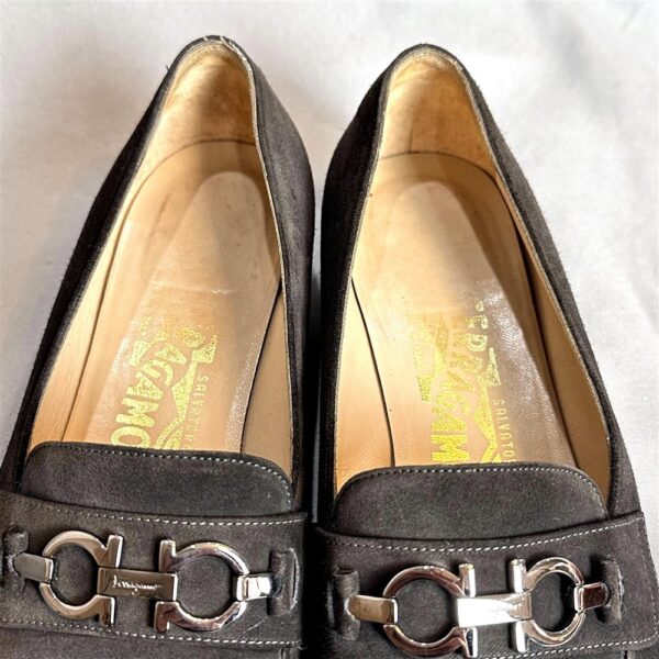 3832-Size 37-37.5-SALVATORE FERRAGAMO suede leather shoes-Giầy da nữ-Đã sử dụng5