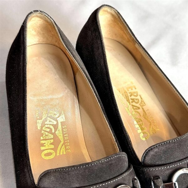 3832-Size 37-37.5-SALVATORE FERRAGAMO suede leather shoes-Giầy da nữ-Đã sử dụng8