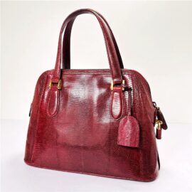 4388-Túi xách tay da thằn lằn-Lizard skin red tote bag-Đã sử dụng/Khá mới