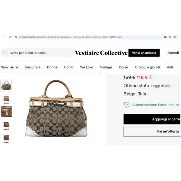 4406-Túi xách tay-COACH signature tote bag-Đã sử dụng/Khá sạch10