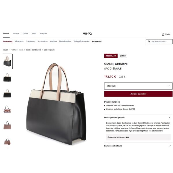 4408-Túi xách tay/đeo vai-GIANNI CHIARINI tote bag/2 ways bag-Chưa sử dụng/Như mới11