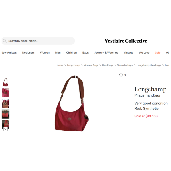 4416-Túi đeo vai/đeo chéo-LONGCHAMP cloth shoulder bag-Khá mới19