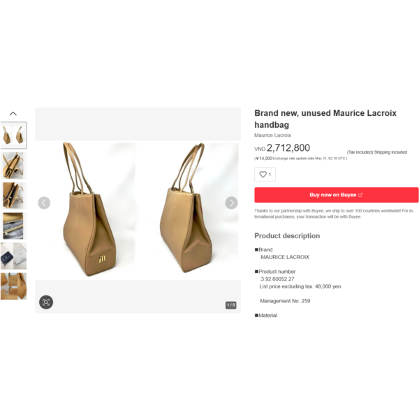 4419-Túi xách tay/đeo vai-MAURICE LACROIX Italy tote bag-Gần như mới11